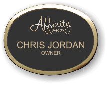 (image for) Affinity Realty Executive Oval Black Gold Framed Badge